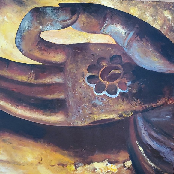 Large Chin Mudra Oil Painting - Picture 3 of 5